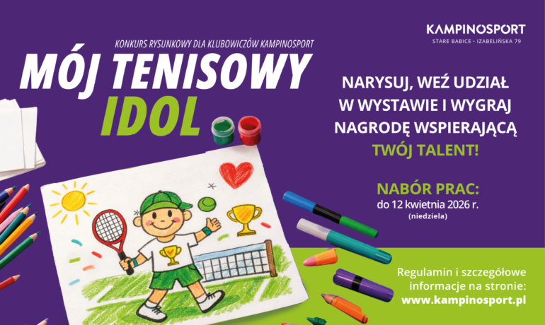 Mój  Tenisowy Idol – konkurs rysunkowy
